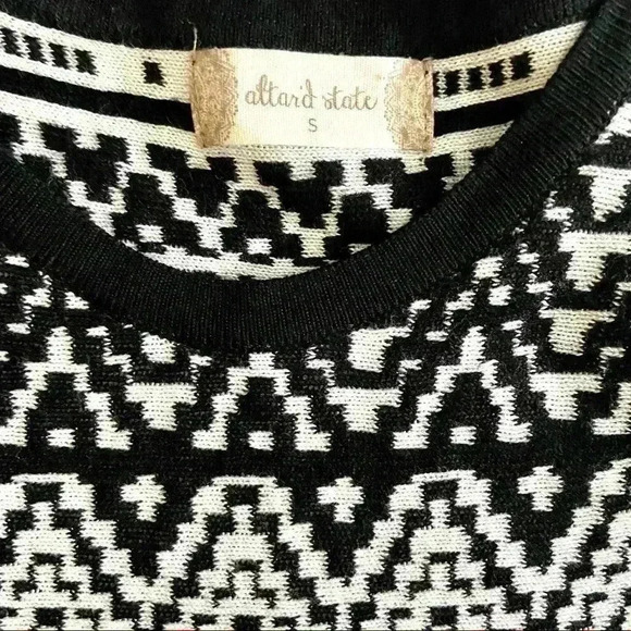 Altar’d State Rayon Black/white Sleeveless Knit A-Line Mini Dress Size S - Picture 14 of 16